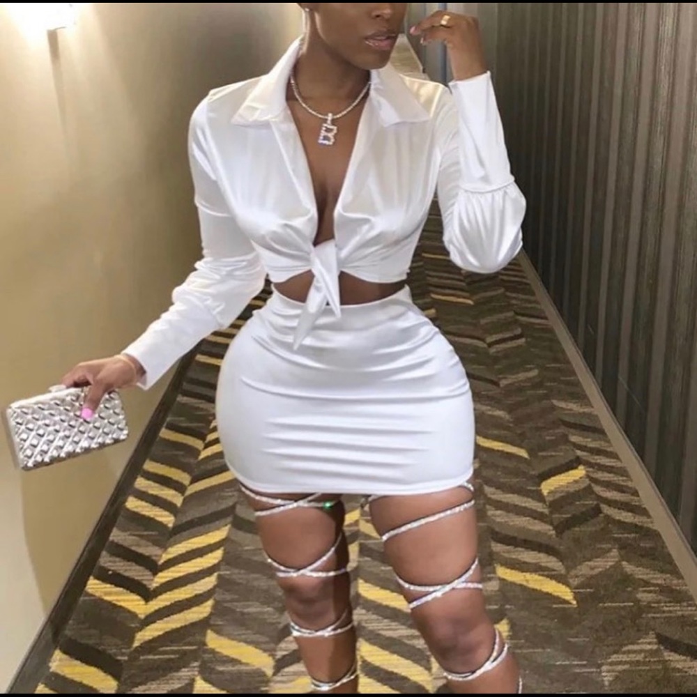 White skirt set